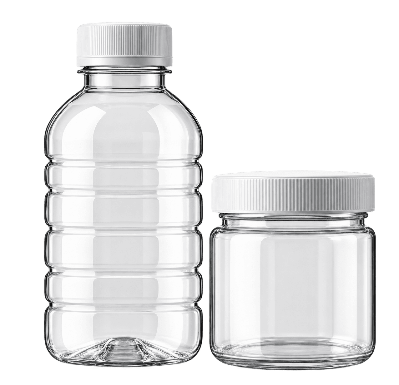 PET bottles and jars